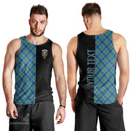 Scottish Falconer Clan Tartan Men Tank Top - Half of Me Style - Custom Your Text Scottish Plaid Tartan Plaid