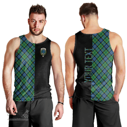 Scottish Forsyth Ancient Clan Tartan Men Tank Top - Half of Me Style - Custom Your Text Scottish Plaid Tartan Plaid