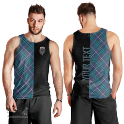 Scottish Sandilands Clan Tartan Men Tank Top - Half of Me Style - Custom Your Text Scottish Plaid Tartan Plaid