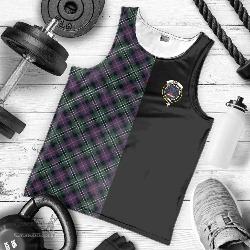 Scottish Rose Hunting Modern Clan Tartan Men Tank Top - Half of Me Style - Custom Your Text Scottish Plaid Tartan Plaid