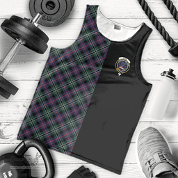 Scottish Rose Hunting Modern Clan Tartan Men Tank Top - Half of Me Style - Custom Your Text Scottish Plaid Tartan Plaid