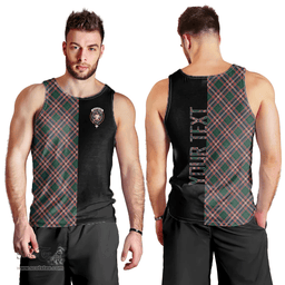 Scottish MacFarlane Hunting Modern Clan Tartan Men Tank Top - Half of Me Style - Custom Your Text Scottish Plaid Tartan Plaid
