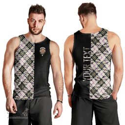 Scottish MacPherson Dress Ancient Clan Tartan Men Tank Top - Half of Me Style - Custom Your Text Scottish Plaid Tartan Plaid