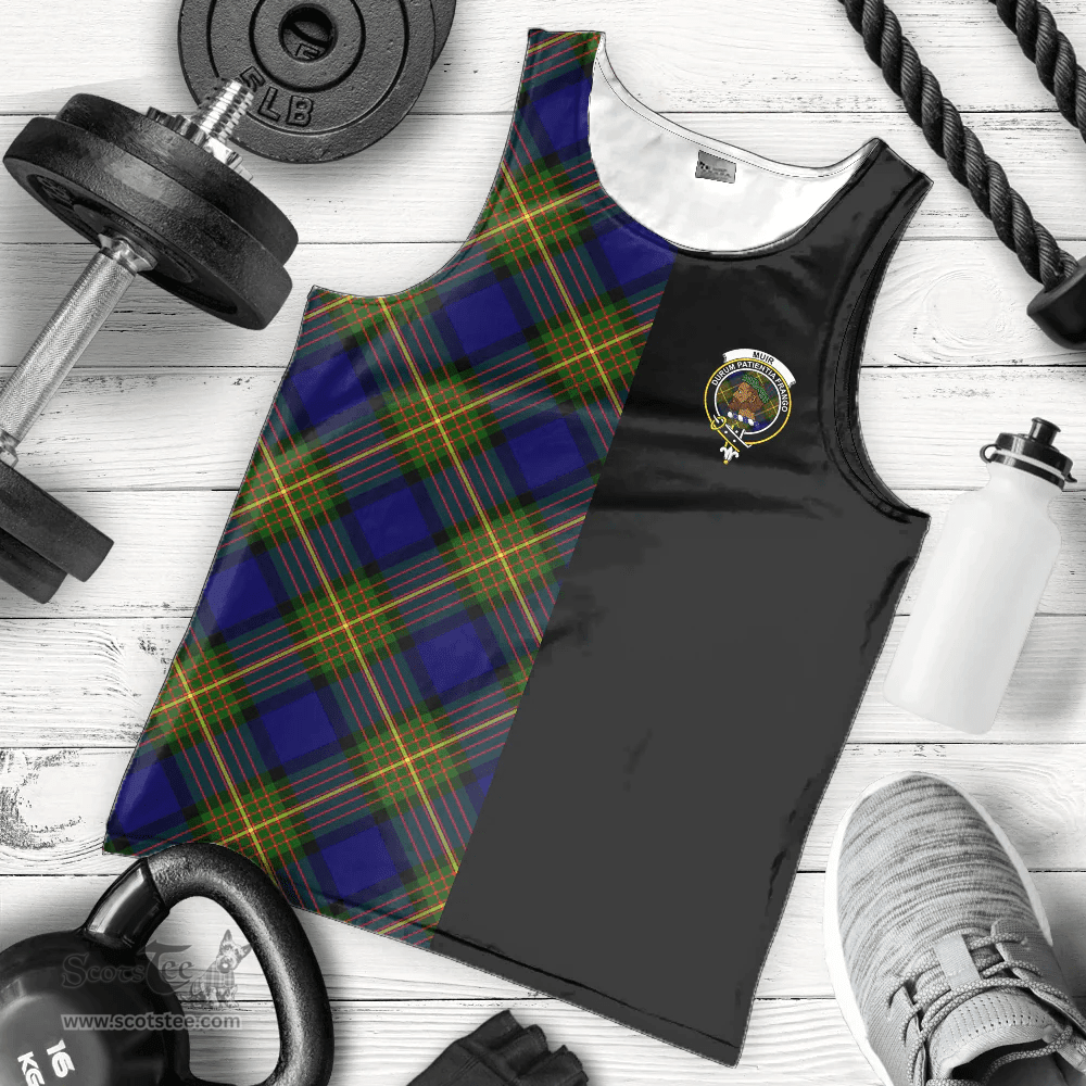 Scottish Muir Clan Tartan Men Tank Top - Half of Me Style - Custom Your Text Scottish Plaid Tartan Plaid