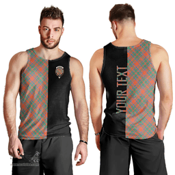 Scottish MacKintosh Ancient Clan Tartan Men Tank Top - Half of Me Style - Custom Your Text Scottish Plaid Tartan Plaid