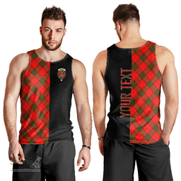 Scottish Maxwell Modern Clan Tartan Men Tank Top - Half of Me Style - Custom Your Text Scottish Plaid Tartan Plaid