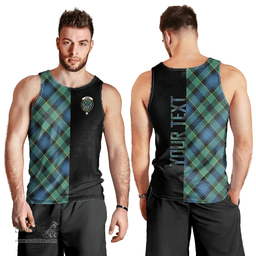 Scottish Mowat Clan Tartan Men Tank Top - Half of Me Style - Custom Your Text Scottish Plaid Tartan Plaid