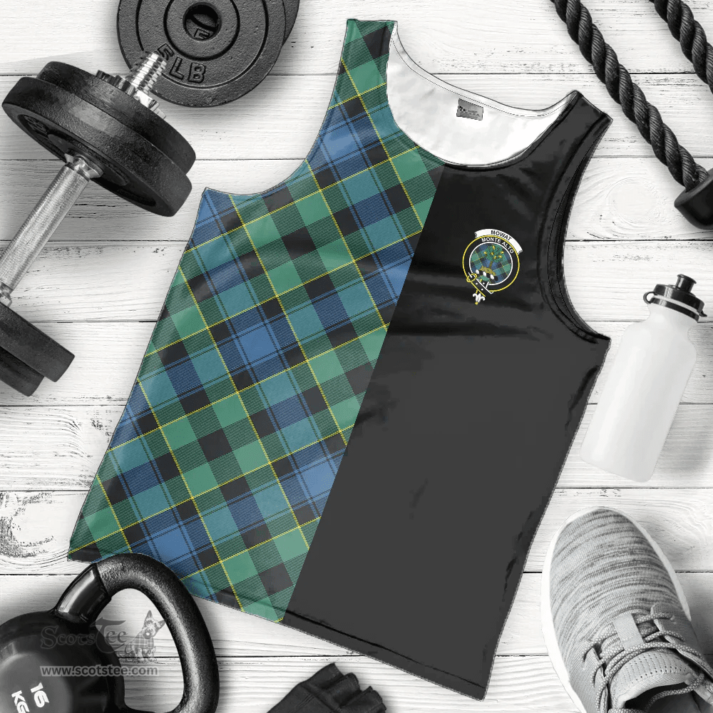 Scottish Mowat Clan Tartan Men Tank Top - Half of Me Style - Custom Your Text Scottish Plaid Tartan Plaid