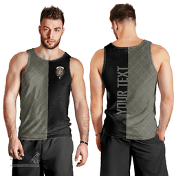 Scottish Haig Clan Tartan Men Tank Top - Half of Me Style - Custom Your Text Scottish Plaid Tartan Plaid