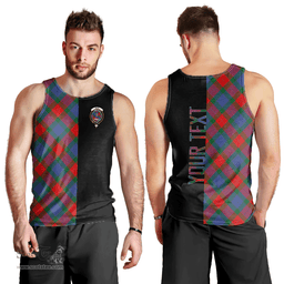 Scottish Mar Clan Tartan Men Tank Top - Half of Me Style - Custom Your Text Scottish Plaid Tartan Plaid