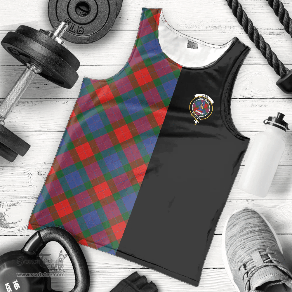 Scottish Mar Clan Tartan Men Tank Top - Half of Me Style - Custom Your Text Scottish Plaid Tartan Plaid