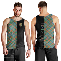 Scottish MacKintosh Hunting Ancient Clan Tartan Men Tank Top - Half of Me Style - Custom Your Text Scottish Plaid Tartan Plaid