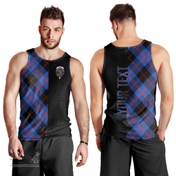 Scottish Maule Clan Tartan Men Tank Top - Half of Me Style - Custom Your Text Scottish Plaid Tartan Plaid