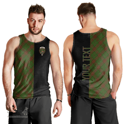 Scottish Maxwell Hunting Clan Tartan Men Tank Top - Half of Me Style - Custom Your Text Scottish Plaid Tartan Plaid