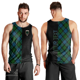 Scottish MacKie Clan Tartan Men Tank Top - Half of Me Style - Custom Your Text Scottish Plaid Tartan Plaid