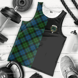 Scottish MacKie Clan Tartan Men Tank Top - Half of Me Style - Custom Your Text Scottish Plaid Tartan Plaid