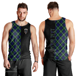 Scottish Forbes Modern Clan Tartan Men Tank Top - Half of Me Style - Custom Your Text Scottish Plaid Tartan Plaid