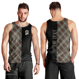 Scottish Scott Brown Ancient Clan Tartan Men Tank Top - Half of Me Style - Custom Your Text Scottish Plaid Tartan Plaid
