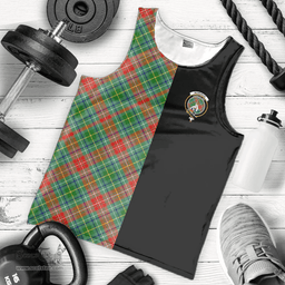 Scottish Muirhead Clan Tartan Men Tank Top - Half of Me Style - Custom Your Text Scottish Plaid Tartan Plaid