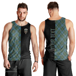 Scottish Ogilvie Hunting Ancient Clan Tartan Men Tank Top - Half of Me Style - Custom Your Text Scottish Plaid Tartan Plaid