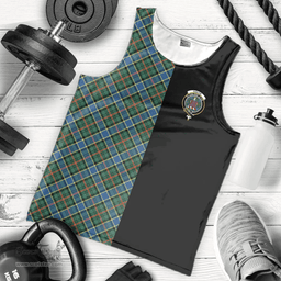 Scottish Ogilvie Hunting Ancient Clan Tartan Men Tank Top - Half of Me Style - Custom Your Text Scottish Plaid Tartan Plaid