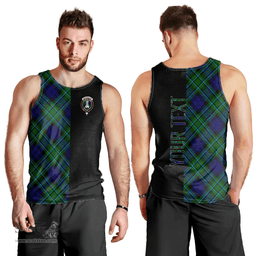 Scottish MacCallum Modern Clan Tartan Men Tank Top - Half of Me Style - Custom Your Text Scottish Plaid Tartan Plaid