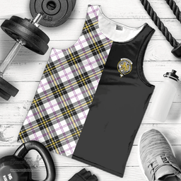 Scottish MacPherson Dress Modern Clan Tartan Men Tank Top - Half of Me Style - Custom Your Text Scottish Plaid Tartan Plaid