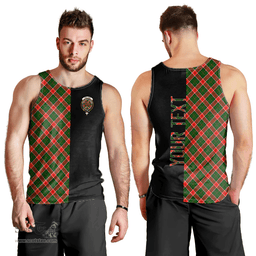 Scottish Pollock Modern Clan Tartan Men Tank Top - Half of Me Style - Custom Your Text Scottish Plaid Tartan Plaid