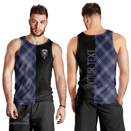 Scottish Nevoy Clan Tartan Men Tank Top - Half of Me Style - Custom Your Text Scottish Plaid Tartan Plaid