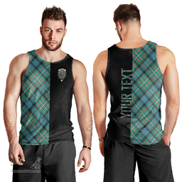 Scottish Ferguson Ancient Clan Tartan Men Tank Top - Half of Me Style - Custom Your Text Scottish Plaid Tartan Plaid