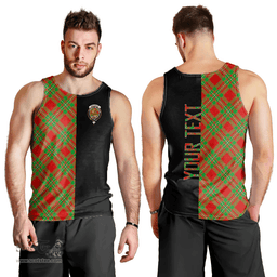Scottish MacGregor Modern Clan Tartan Men Tank Top - Half of Me Style - Custom Your Text Scottish Plaid Tartan Plaid
