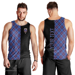 Scottish Elliot Modern Clan Tartan Men Tank Top - Half of Me Style - Custom Your Text Scottish Plaid Tartan Plaid
