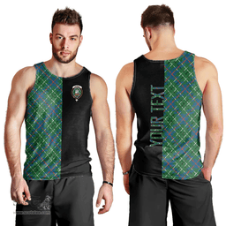 Scottish Duncan Ancient Clan Tartan Men Tank Top - Half of Me Style - Custom Your Text Scottish Plaid Tartan Plaid