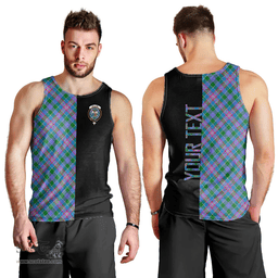 Scottish Ralston Clan Tartan Men Tank Top - Half of Me Style - Custom Your Text Scottish Plaid Tartan Plaid