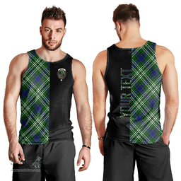 Scottish Swinton Clan Tartan Men Tank Top - Half of Me Style - Custom Your Text Scottish Plaid Tartan Plaid