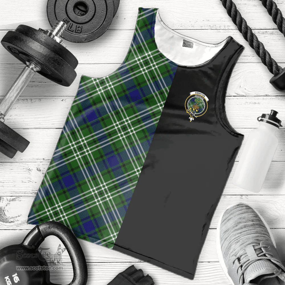 Scottish Swinton Clan Tartan Men Tank Top - Half of Me Style - Custom Your Text Scottish Plaid Tartan Plaid
