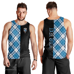 Scottish Roberton Clan Tartan Men Tank Top - Half of Me Style - Custom Your Text Scottish Plaid Tartan Plaid