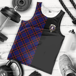 Scottish Home Modern Clan Tartan Men Tank Top - Half of Me Style - Custom Your Text Scottish Plaid Tartan Plaid
