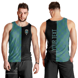 Scottish Montgomery Ancient Clan Tartan Men Tank Top - Half of Me Style - Custom Your Text Scottish Plaid Tartan Plaid