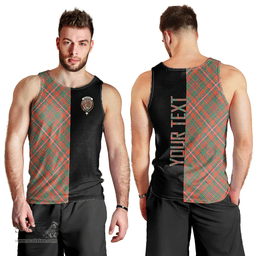 Scottish MacKinnon Ancient Clan Tartan Men Tank Top - Half of Me Style - Custom Your Text Scottish Plaid Tartan Plaid