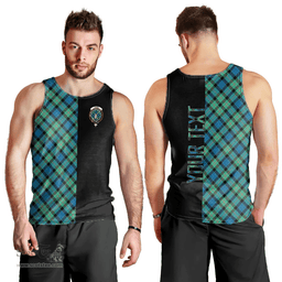 Scottish Gunn Ancient Clan Tartan Men Tank Top - Half of Me Style - Custom Your Text Scottish Plaid Tartan Plaid