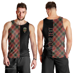 Scottish Anderson of Arbrake Clan Tartan Men Tank Top - Half of Me Style - Custom Your Text Scottish Plaid Tartan Plaid