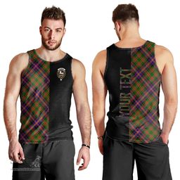 Scottish Cochrane Modern Clan Tartan Men Tank Top - Half of Me Style - Custom Your Text Scottish Plaid Tartan Plaid