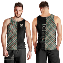 Scottish Craig Ancient Clan Tartan Men Tank Top - Half of Me Style - Custom Your Text Scottish Plaid Tartan Plaid