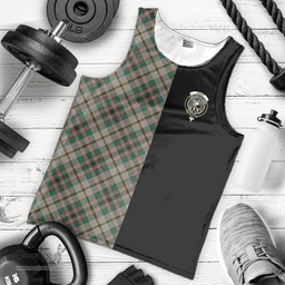 Scottish Craig Ancient Clan Tartan Men Tank Top - Half of Me Style - Custom Your Text Scottish Plaid Tartan Plaid