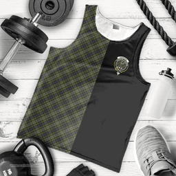 Scottish Davidson Tulloch Dress Clan Tartan Men Tank Top - Half of Me Style - Custom Your Text Scottish Plaid Tartan Plaid