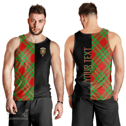 Scottish Callander Modern Clan Tartan Men Tank Top - Half of Me Style - Custom Your Text Scottish Plaid Tartan Plaid