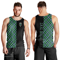 Scottish Arbuthnot Ancient Clan Tartan Men Tank Top - Half of Me Style - Custom Your Text Scottish Plaid Tartan Plaid