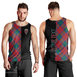 Scottish Auchinleck Clan Tartan Men Tank Top - Half of Me Style - Custom Your Text Scottish Plaid Tartan Plaid
