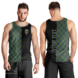 Scottish Aiton Clan Tartan Men Tank Top - Half of Me Style - Custom Your Text Scottish Plaid Tartan Plaid